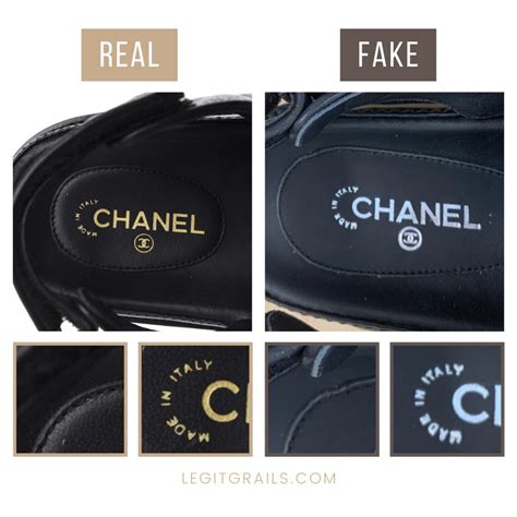 chanel dad sandals fake vs real|chanel heels dupe.